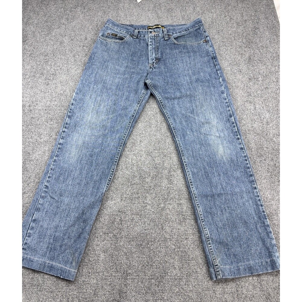 Lee Men's Regular Fit Straight Leg Jeans 35x29 Blue 100% Cotton Mexico